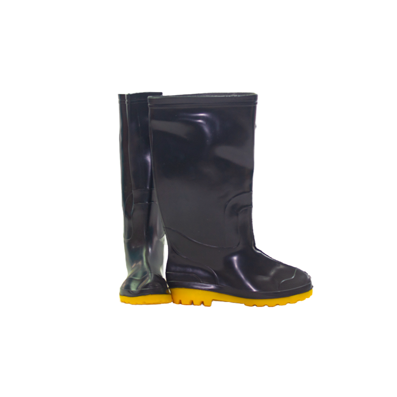 BOTTE SIMPLE NOIRE BAS JAUNE