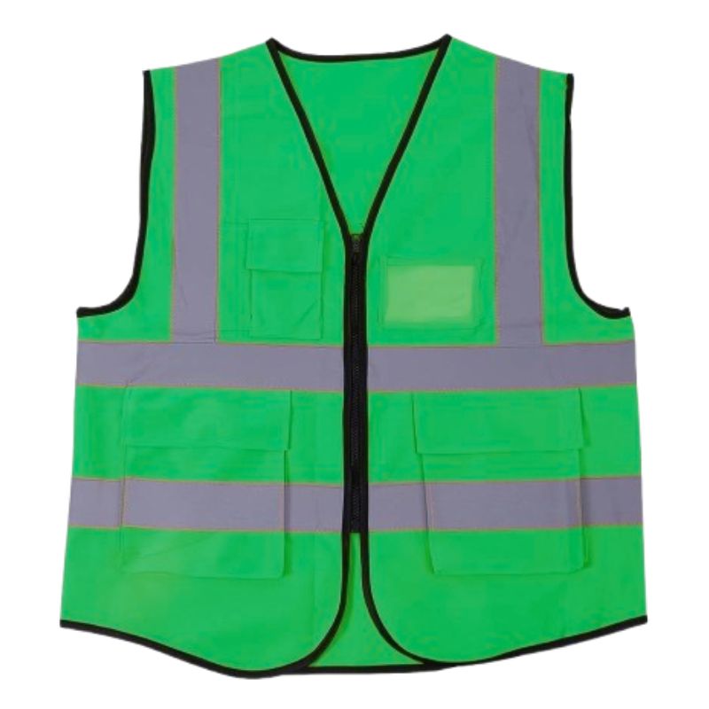 GILET VERT AVEC POCHE ET FERMETURE