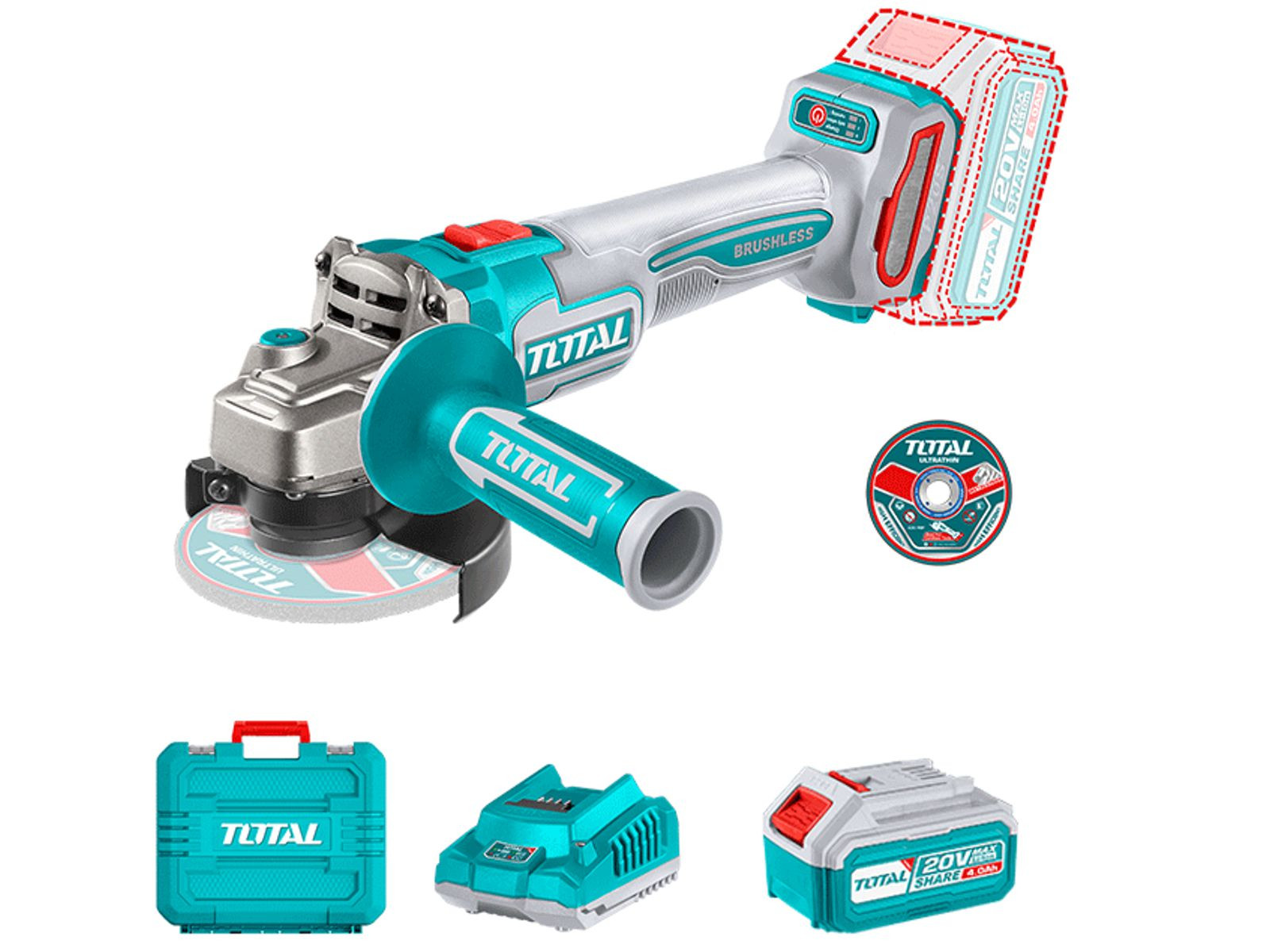 MEULEUSE RECHARGEABLE TOTAL 115mm TAGLI211541
