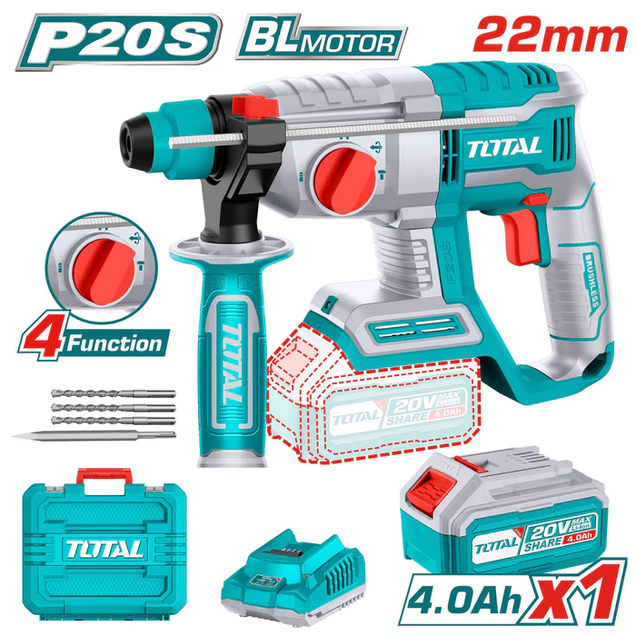 MARTEAU PERFORATEUR RECHARGEABLE 20N.m TRHLI202081