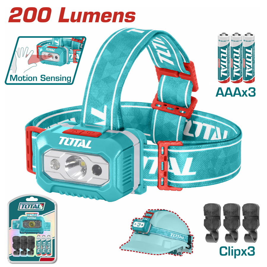 TORCHE FRONTALE LED 200 LUMENS THL013AAA6