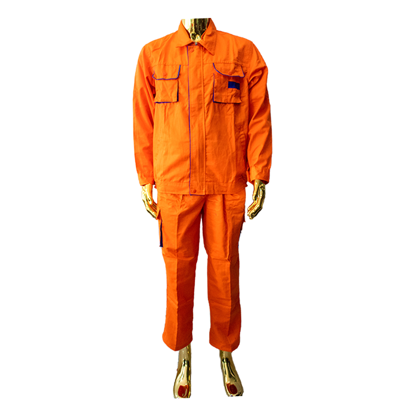 TENUE ORANGE TRACE BLEUE