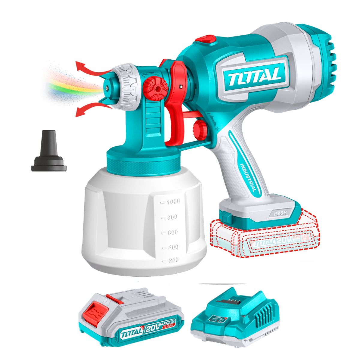 PISTOLET A PEINTURE RECHARGEABLE 120 DIN-s TSGLI20042