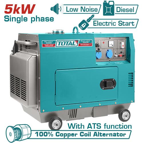 GROUPE ELETROGENE MONOPHASE A GAZOIL 5KVA TP250001-1