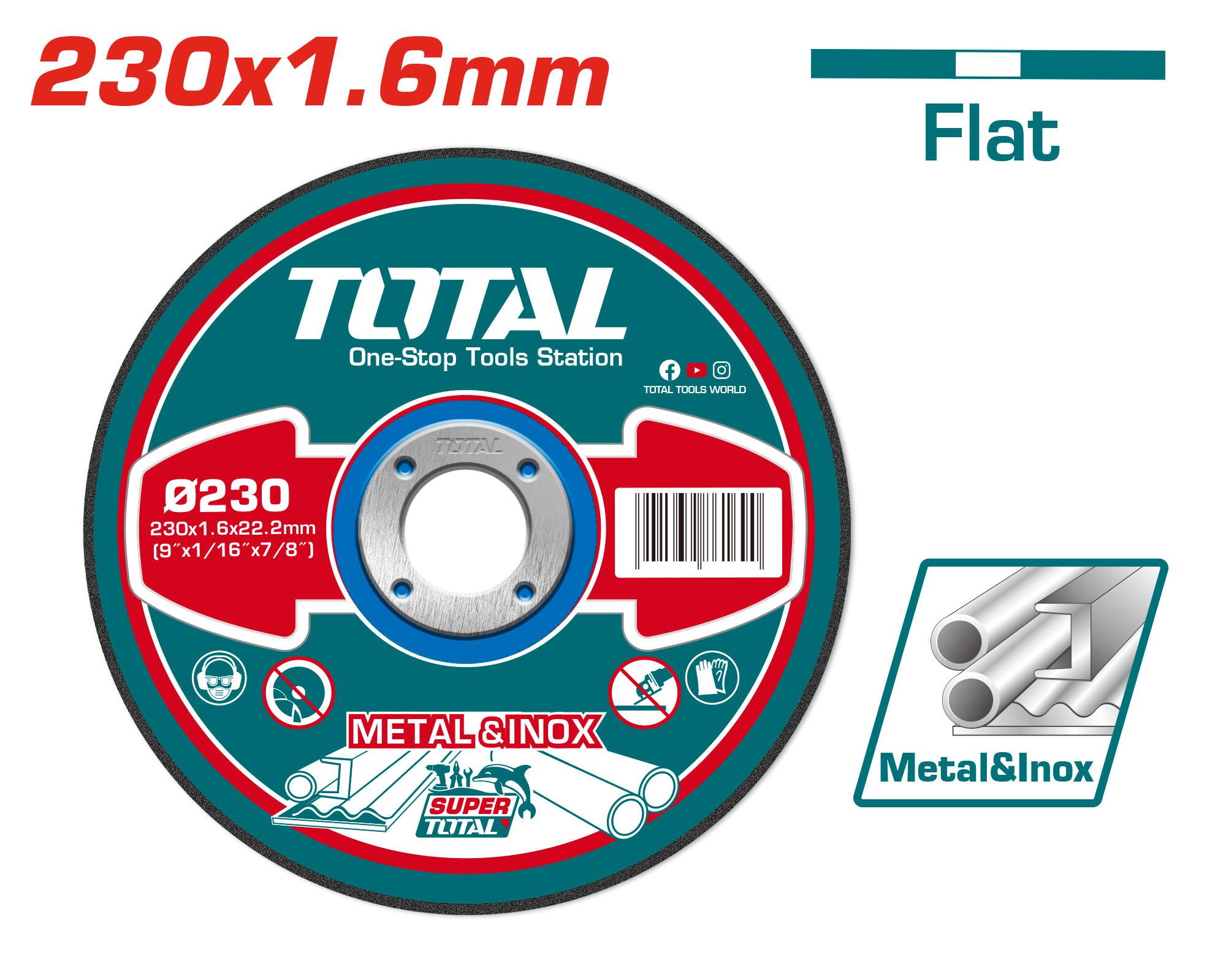 DISQUE A COUPER (METAL INOX) 230x1,6mm TAC2162301