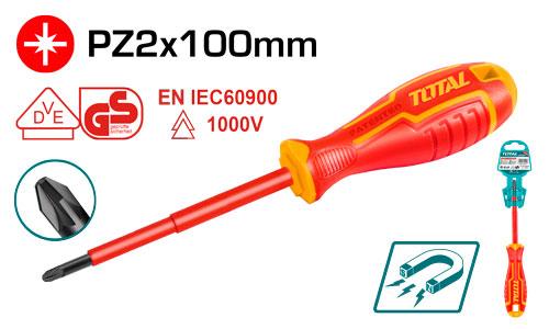 TOURNE VIS ISOLE PZ2X100MM THTISPZ2100