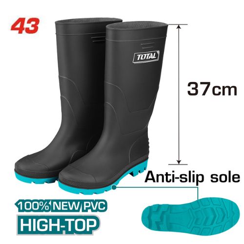 BOTTE PVC NOIRE SIMPLE TOTAL 43