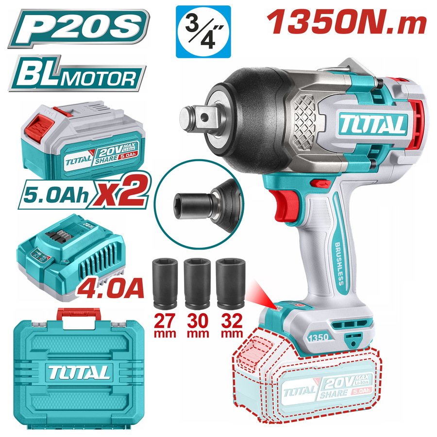CLE A CHOC RECHARGEABLE 1350N.m TIWLI20135 TOTAL