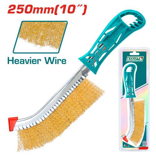 BROSSE METALIQUE A MAIN EN BRONZE 200MM (10")