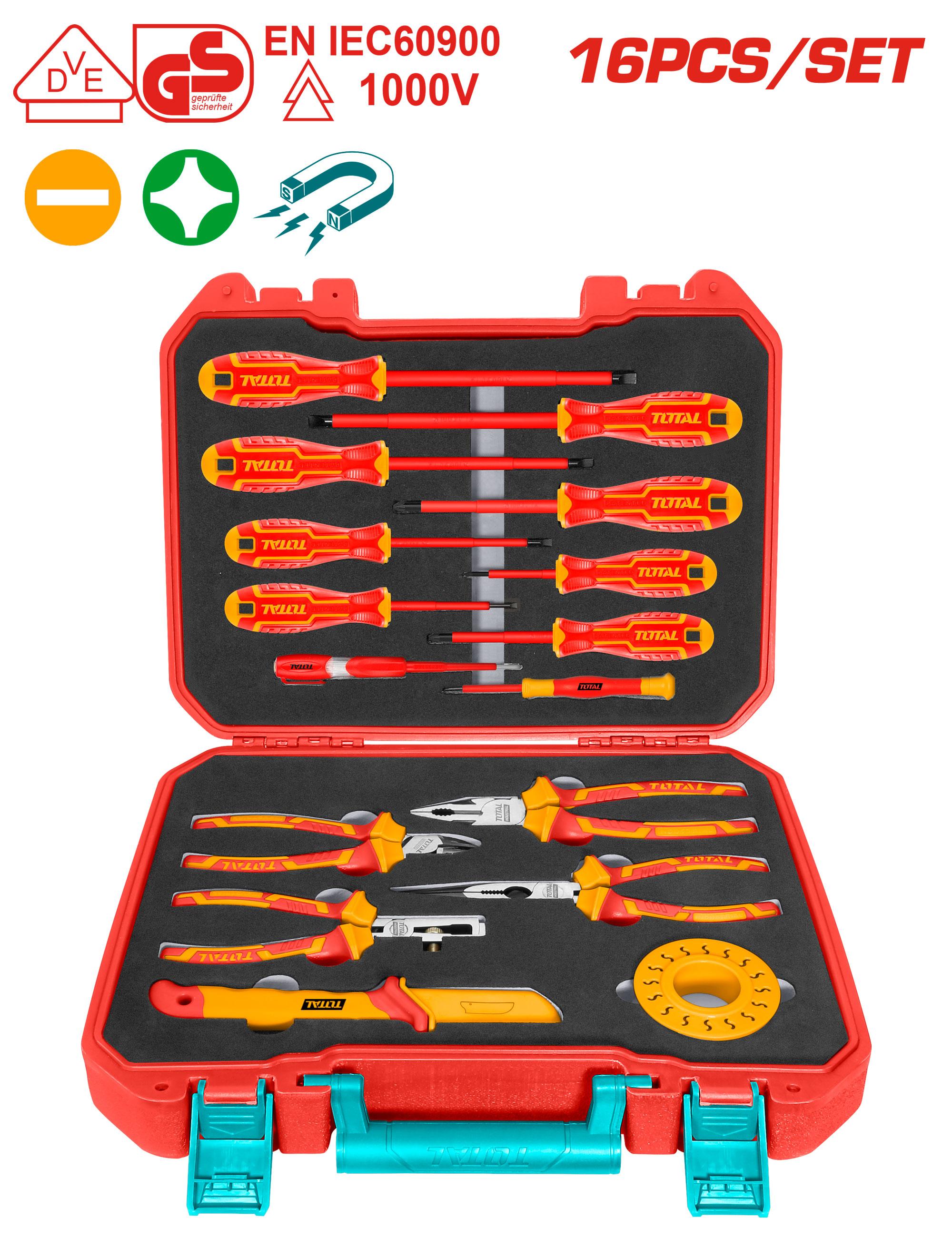 KIT OUTILS ISOLES A MAIN 16PCS THKITH1601