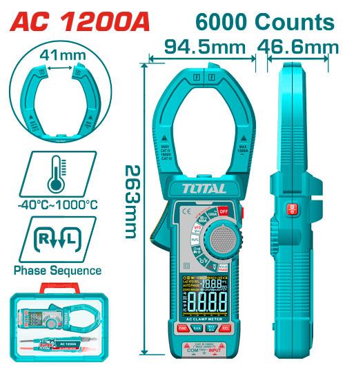 PINCE AMPERIMETRIQUE AC 1000A TOTAL