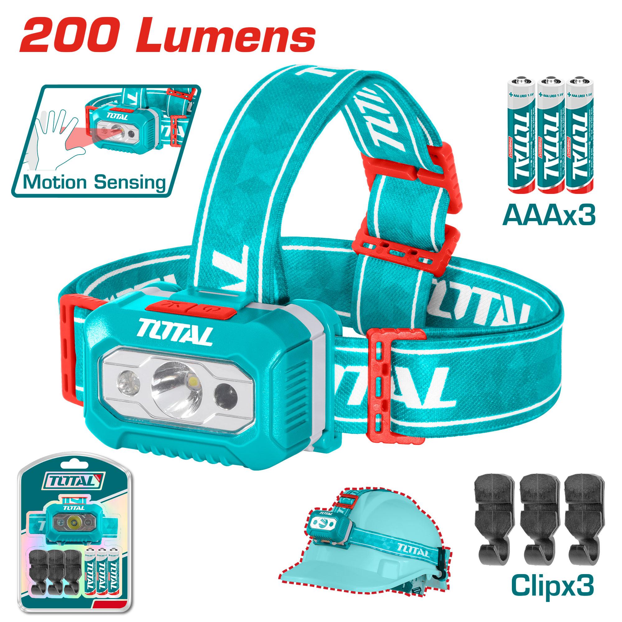 TORCHE FRONTALE 200 LUMENS TOTAL