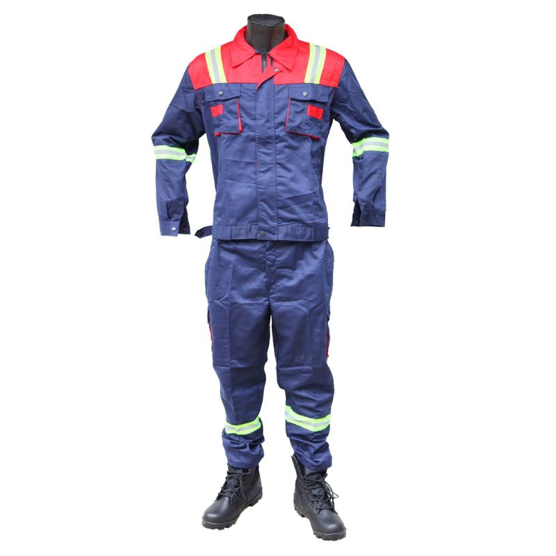 TENUE BLEUE DE NUIT-ROUGE AVEC BANDE VERTE 3XL