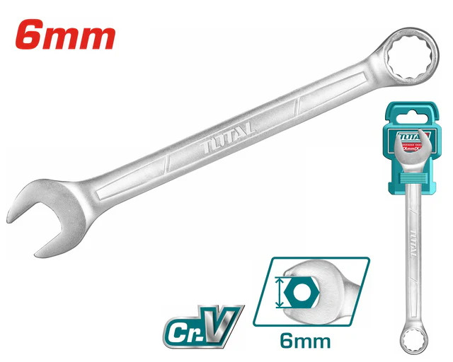 CLE PLATE MIXTE TOTAL 6MM THT1022121